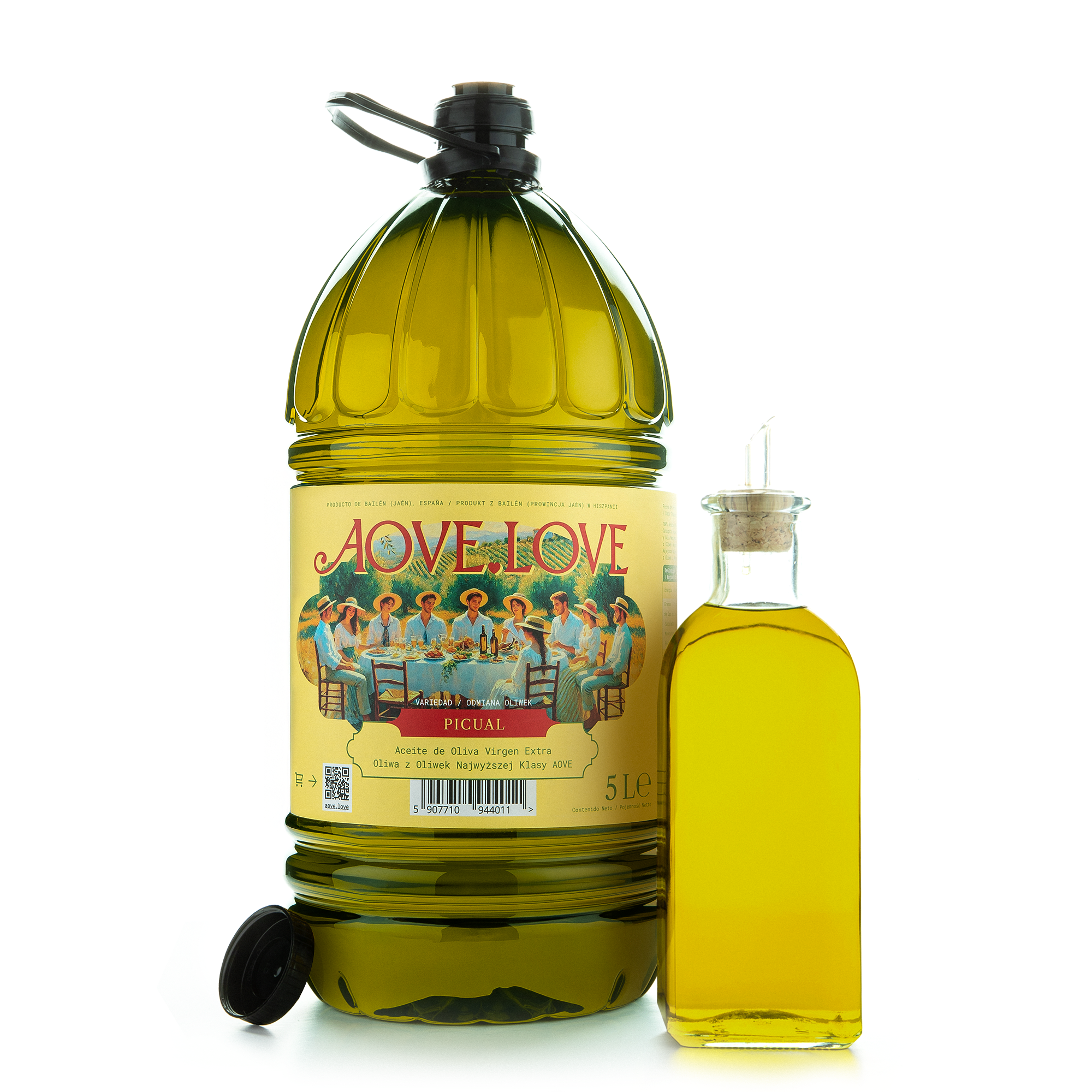 Oliwa z Oliwek Najwyższej Klasy AOVE, odmiana PICUAL, garrafa 5 litrów